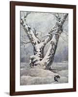 Lonely Oak In Winter Wood-balaikin2009-Framed Art Print