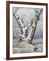 Lonely Oak In Winter Wood-balaikin2009-Framed Art Print