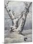 Lonely Oak In Winter Wood-balaikin2009-Mounted Art Print