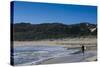 Lonely Surfer on a Beach Near Margaret River, Western Australia, Australia, Pacific-Michael Runkel-Stretched Canvas