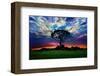 Lonely Tree and Sunset-null-Framed Art Print
