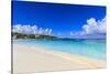 Long Bay Beach, beautiful soft white sand, turquoise sea, Antigua-Eleanor Scriven-Stretched Canvas