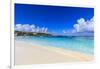 Long Bay Beach, beautiful soft white sand, turquoise sea, Antigua-Eleanor Scriven-Framed Photographic Print