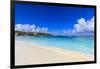 Long Bay Beach, beautiful soft white sand, turquoise sea, Antigua-Eleanor Scriven-Framed Photographic Print