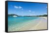 Long bay beach, Beef island, Tortola, British Virgin Islands, West Indies, Caribbean, Central Ameri-Michael Runkel-Framed Stretched Canvas