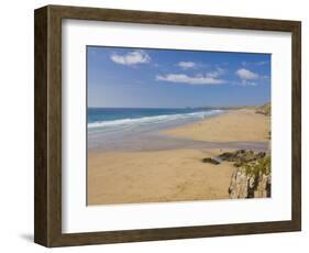 Long Beach and Coastline, Perranporth, North Cornwall, England, United Kingdom, Europe-Neale Clark-Framed Photographic Print