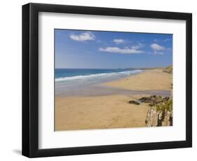 Long Beach and Coastline, Perranporth, North Cornwall, England, United Kingdom, Europe-Neale Clark-Framed Photographic Print