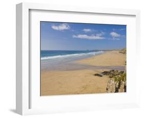 Long Beach and Coastline, Perranporth, North Cornwall, England, United Kingdom, Europe-Neale Clark-Framed Photographic Print