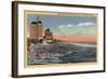 Long Beach, CA - Swimmers by Villa Riviera & Pacific Coast Club-Lantern Press-Framed Art Print