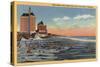 Long Beach, CA - Swimmers by Villa Riviera & Pacific Coast Club-Lantern Press-Stretched Canvas