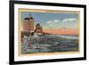 Long Beach, CA - Swimmers by Villa Riviera & Pacific Coast Club-Lantern Press-Framed Art Print