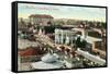 Long Beach, California - Aerial Panoramic View of the Pike-Lantern Press-Framed Stretched Canvas