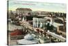 Long Beach, California - Aerial Panoramic View of the Pike-Lantern Press-Stretched Canvas