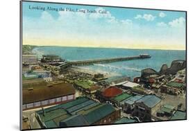 Long Beach, California - Aerial View over the Pike-Lantern Press-Mounted Art Print