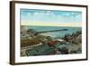 Long Beach, California - Aerial View over the Pike-Lantern Press-Framed Art Print