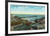 Long Beach, California - Aerial View over the Pike-Lantern Press-Framed Premium Giclee Print