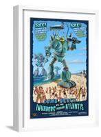 Long Beach, California - Atlantean Invaders-Lantern Press-Framed Art Print