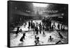 Long Beach, California - Bath House Plunge Interior Photograph-Lantern Press-Framed Stretched Canvas