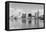 Long Beach, California City Skyline View Photograph - Long Beach, CA-Lantern Press-Framed Stretched Canvas