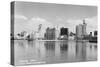 Long Beach, California City Skyline View Photograph - Long Beach, CA-Lantern Press-Stretched Canvas