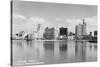 Long Beach, California City Skyline View Photograph - Long Beach, CA-Lantern Press-Stretched Canvas