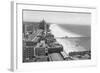 Long Beach, California Coastline and Beach Photograph - Long Beach, CA-Lantern Press-Framed Art Print