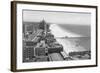 Long Beach, California Coastline and Beach Photograph - Long Beach, CA-Lantern Press-Framed Art Print