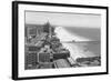 Long Beach, California Coastline and Beach Photograph - Long Beach, CA-Lantern Press-Framed Art Print