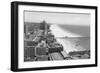 Long Beach, California Coastline and Beach Photograph - Long Beach, CA-Lantern Press-Framed Art Print