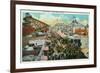 Long Beach, California - Crowds Along the Pike-Lantern Press-Framed Art Print