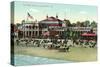 Long Beach, California - Exterior View of the Bath House-Lantern Press-Stretched Canvas