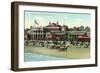 Long Beach, California - Exterior View of the Bath House-Lantern Press-Framed Art Print