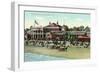 Long Beach, California - Exterior View of the Bath House-Lantern Press-Framed Art Print