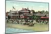 Long Beach, California - Exterior View of the Bath House-Lantern Press-Mounted Art Print