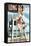 Long Beach, California - Lifeguard Pinup-Lantern Press-Framed Stretched Canvas