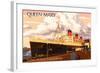 Long Beach, California - Queen Mary-Lantern Press-Framed Art Print