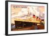 Long Beach, California - Queen Mary-Lantern Press-Framed Art Print