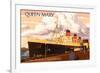 Long Beach, California - Queen Mary-Lantern Press-Framed Premium Giclee Print