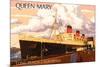 Long Beach, California - Queen Mary-Lantern Press-Mounted Premium Giclee Print