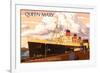 Long Beach, California - Queen Mary-Lantern Press-Framed Art Print