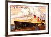 Long Beach, California - Queen Mary-Lantern Press-Framed Art Print