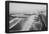 Long Beach, California Rainbow Pier And Ocean Blvd. Photograph - Long Beach, CA-null-Framed Poster