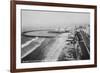 Long Beach, California Rainbow Pier and Ocean Blvd. Photograph - Long Beach, CA-Lantern Press-Framed Art Print