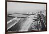 Long Beach, California Rainbow Pier and Ocean Blvd. Photograph - Long Beach, CA-Lantern Press-Framed Art Print