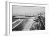 Long Beach, California Rainbow Pier and Ocean Blvd. Photograph - Long Beach, CA-Lantern Press-Framed Art Print