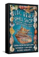Long Beach, California - Shell Shop-Lantern Press-Framed Stretched Canvas