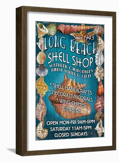 Long Beach, California - Shell Shop-Lantern Press-Framed Art Print