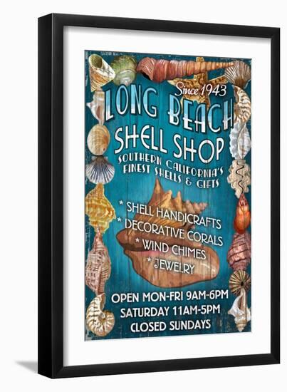 Long Beach, California - Shell Shop-Lantern Press-Framed Art Print