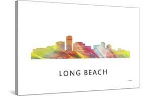 Long Beach California Skyline-Marlene Watson-Stretched Canvas