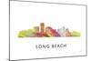 Long Beach California Skyline-Marlene Watson-Mounted Giclee Print